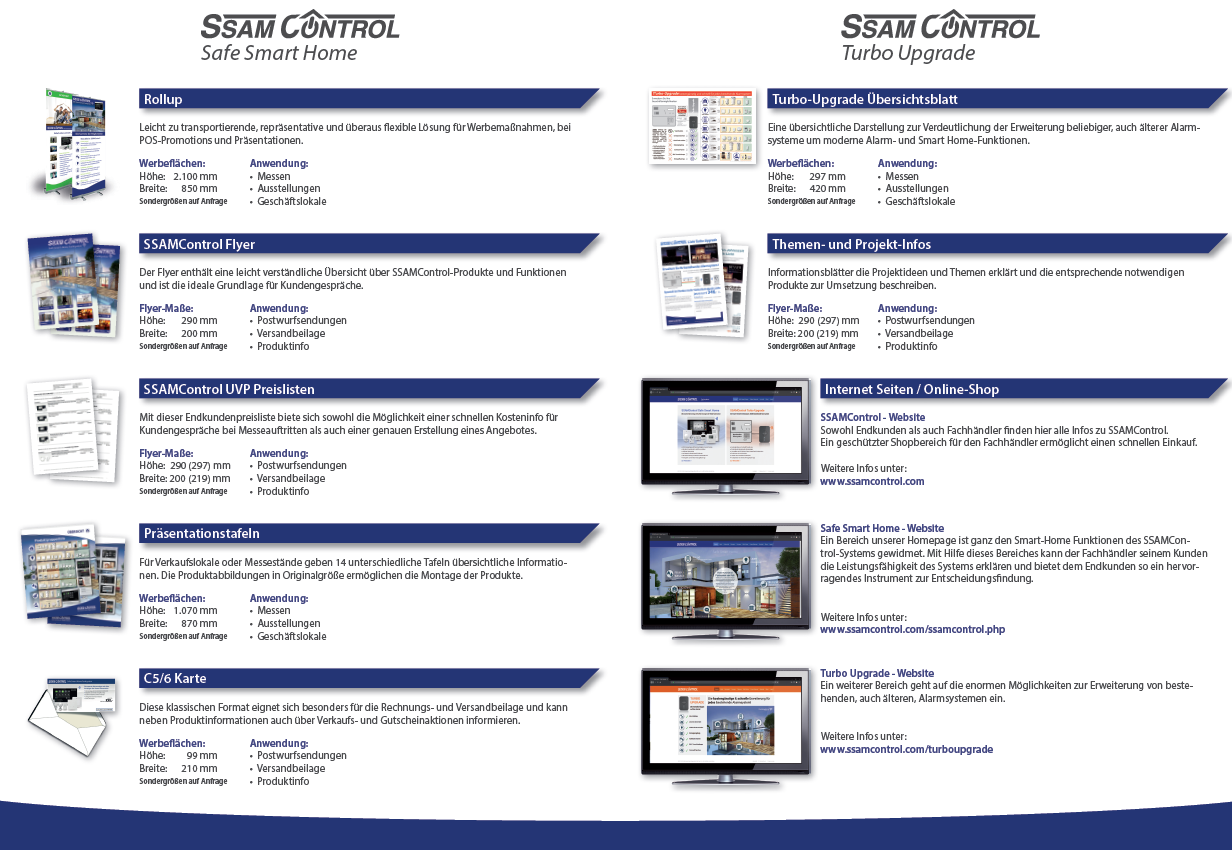 SSAMControl Marketingunterstützung Broschüre / PDF Download kostenfrei