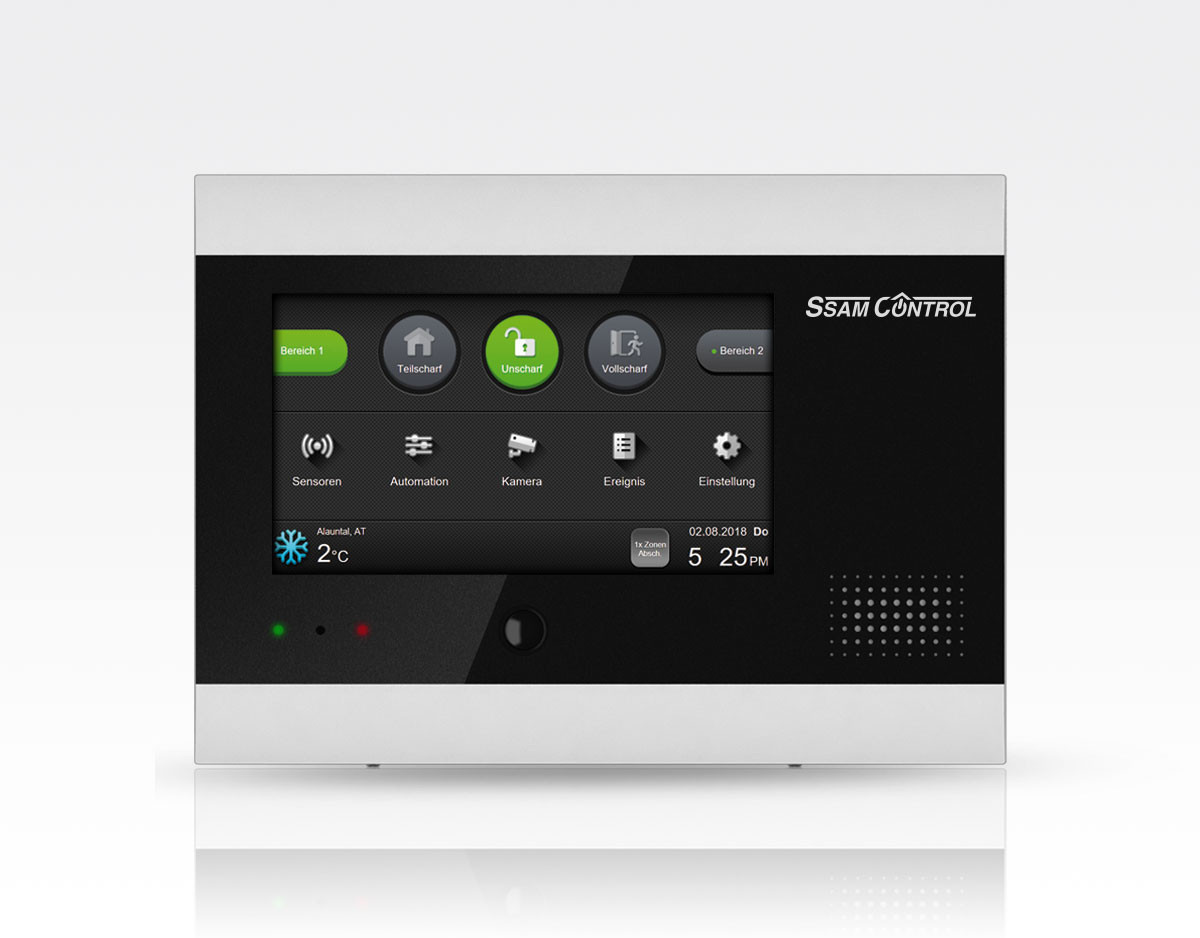 Premium Paket Touchscreen ControlCenter LAN EN50131 Grad2 inklusive GSM und Wifi Modul