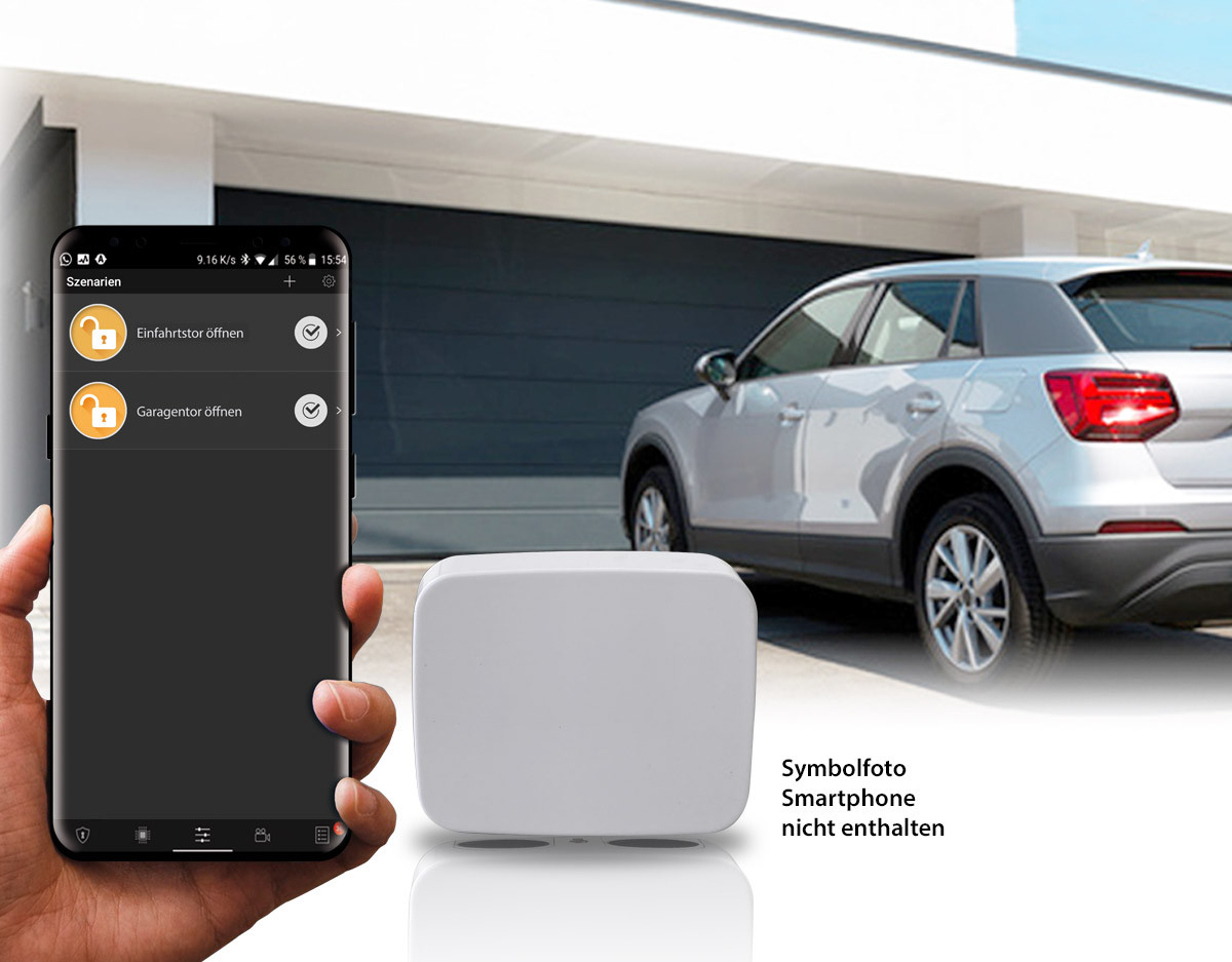 Einfahrt - Garagentor öffnen-Smart&Clever per App steuern