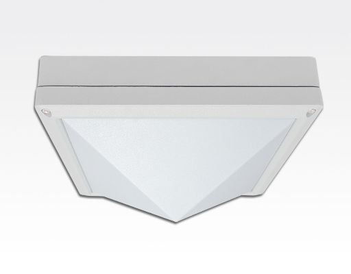 13W LED Wand/Deckenleuchte weiß quadr. pyramide Tageslicht Weiß / 6000-6500K 560lm 230VAC IP54 120Grad