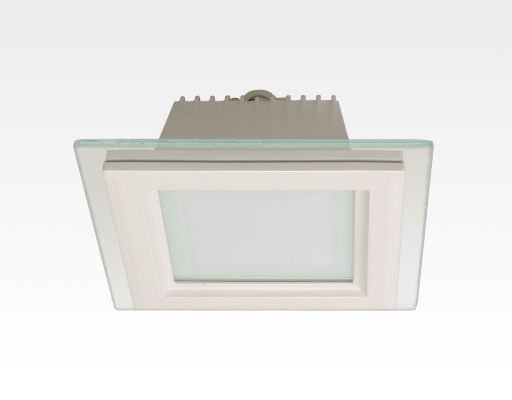 12W LED Einbau Downlight weiß quadratisch dimmbar Neutral Weiß / 4200-4700K 1150lm 230VAC IP44 110Grad