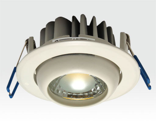 3W LED Einbau Downlight weiß rund Warm Weiß / 2700-3200K 180lm 230VAC IP44 120Grad 