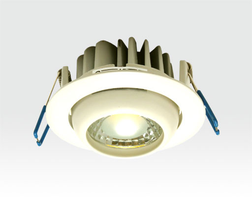 5W LED Einbau Downlight weiß rund Warm Weiß / 2700-3200K 300lm 230VAC IP44 120Grad