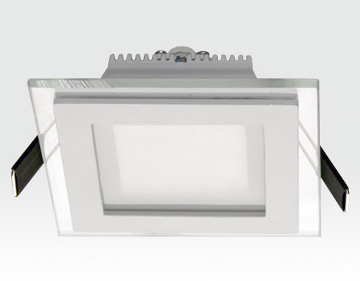 6W LED Einbau Downlight weiß quadratisch Warm Weiß / 2700-3200K 390lm 230VAC IP40 120Grad -Ausstellungsstück mit kleinen Schönheitsfehlern