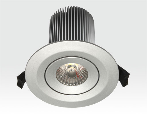 15W LED Einbau Leuchte silber Warm Weiß / IP44 230VAC