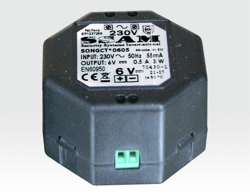 Einbaunetzteil-Schalterdose 6VDC 500mA