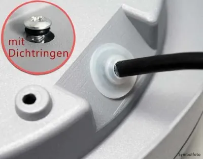 13W LED Wand/Deckenleuchte weiß quadr. pyramide Tageslicht Weiß / 6000-6500K 560lm 230VAC IP54 120Grad — Bild 6