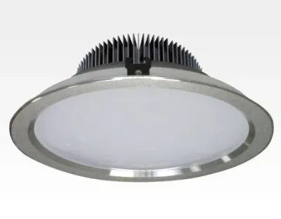 24W LED Einbau Downlight silber rund dimmbar Warm Weiß / 2700-3200K 2400lm 230VAC IP43 120Grad - Ausstellungsstück mit kleinen Schöhnheitsfehler