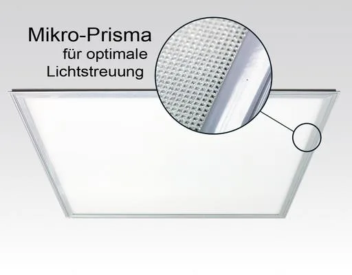 54W LED Paneel Neutral Weiß dimmbar mit micro prismatik / 3610lm 110Grad 620x620mm 230VAC - Ausstellungsstück mit kleinen Schönheitsfehler