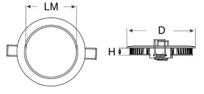 6W LED Paneel weiss rund Neutral Weiss dimmbar 400lm 120Grad / 4000-4500K D110mm 230VAC -Ausstellungsstück mit kleinen Schönheitsfehlern — Bild 6