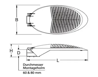 96W LED Weg- und Straßen Beleuchtung Neutral Weiß 100Grad / 7370lm 50000h IP65 230VAC — Bild 9
