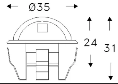 0,3W LED Outdoor Mini-Design Einbau Leuchte rund RGB / 9lm IP67 Easy Stecker 12VDC -Ausstellungsstück mit kleinen Schönheitsfehler — Bild 8