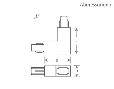 L-Adapter für EIn-Phasen Schienen Weiß — Bild 3